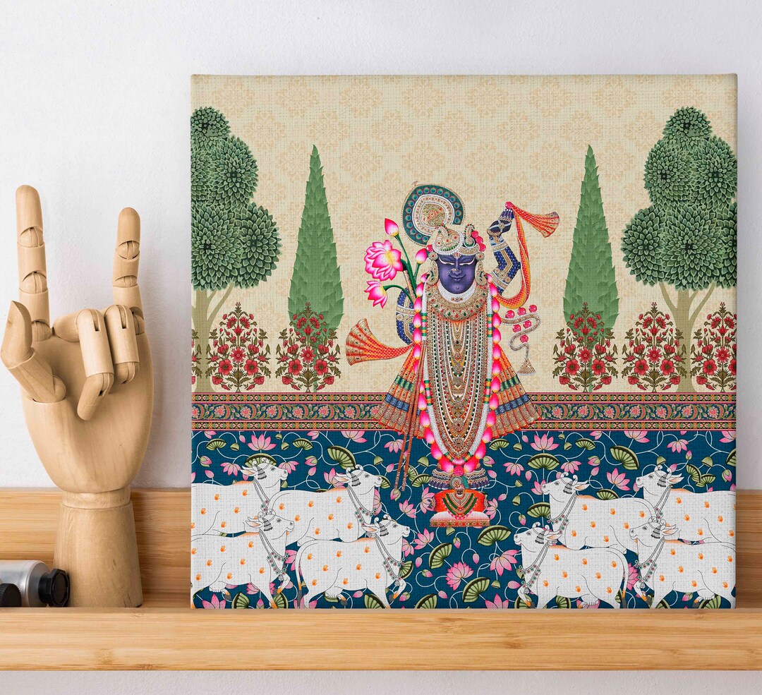 Indian God Art Painting Canvas Frame Etsy