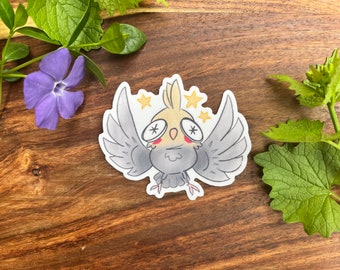 Cockatiel Star Sticker // Parrot Sticker // Animal Art // ALL PROFITS DONATED