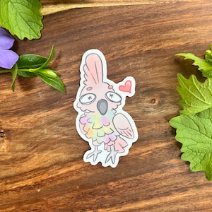 Bill the Moluccan Cockatoo // Cockatoo Sticker // Parrot Art // ALL PROFITS DONATED