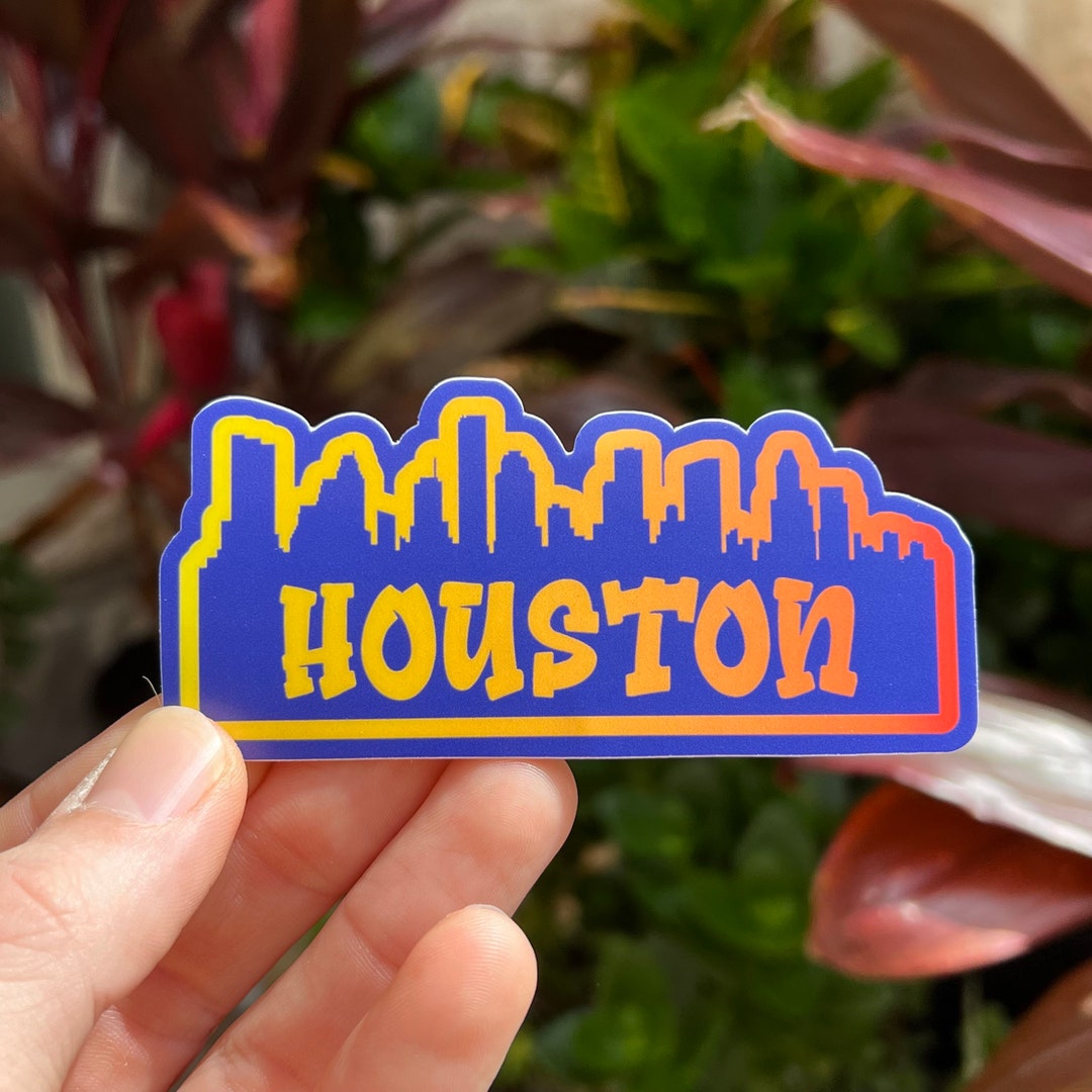 Houston Sticker Houston Texas Decal Downtown Houston City Etsy