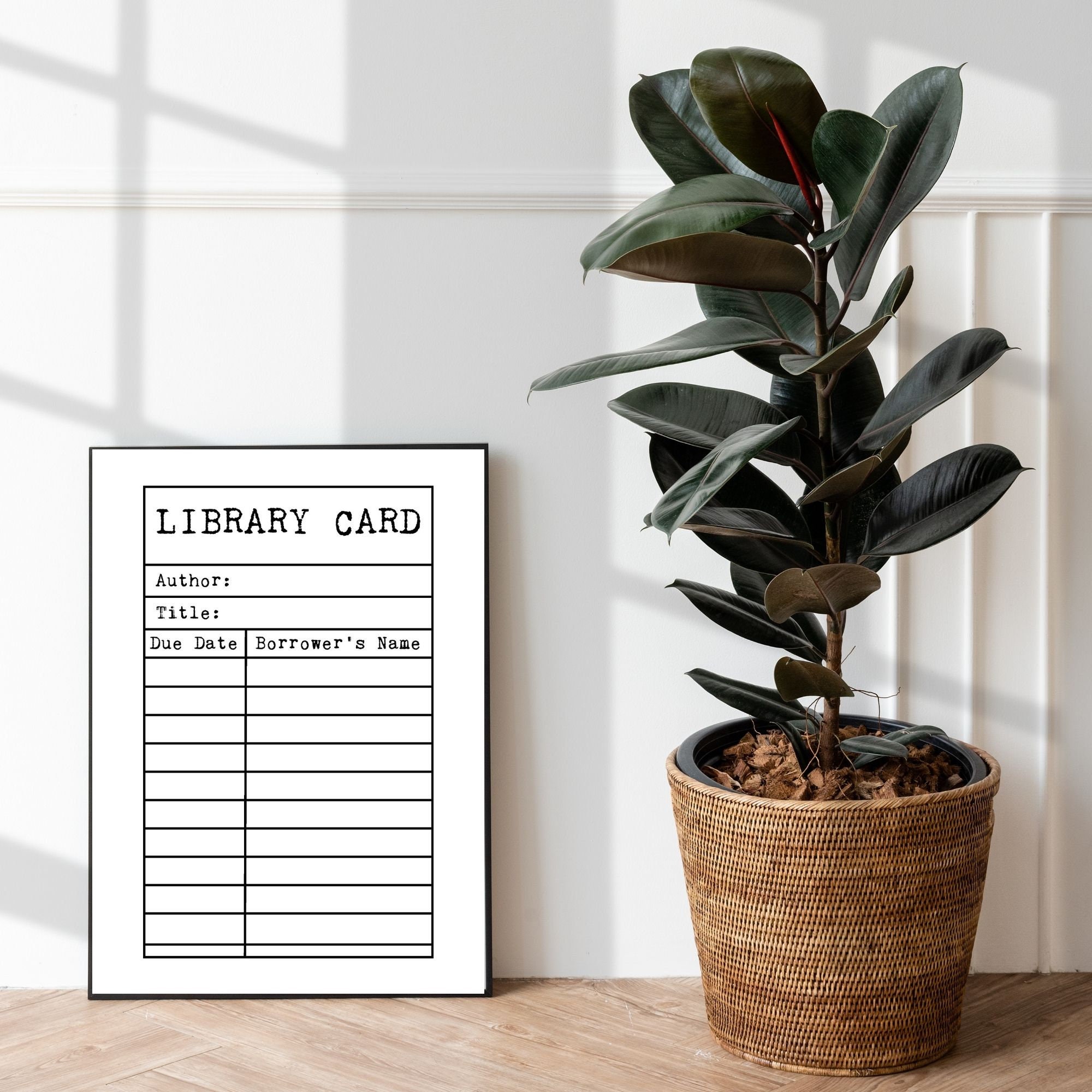 Library Card Print, Library Art, Classroom Decor Printable, School ...
