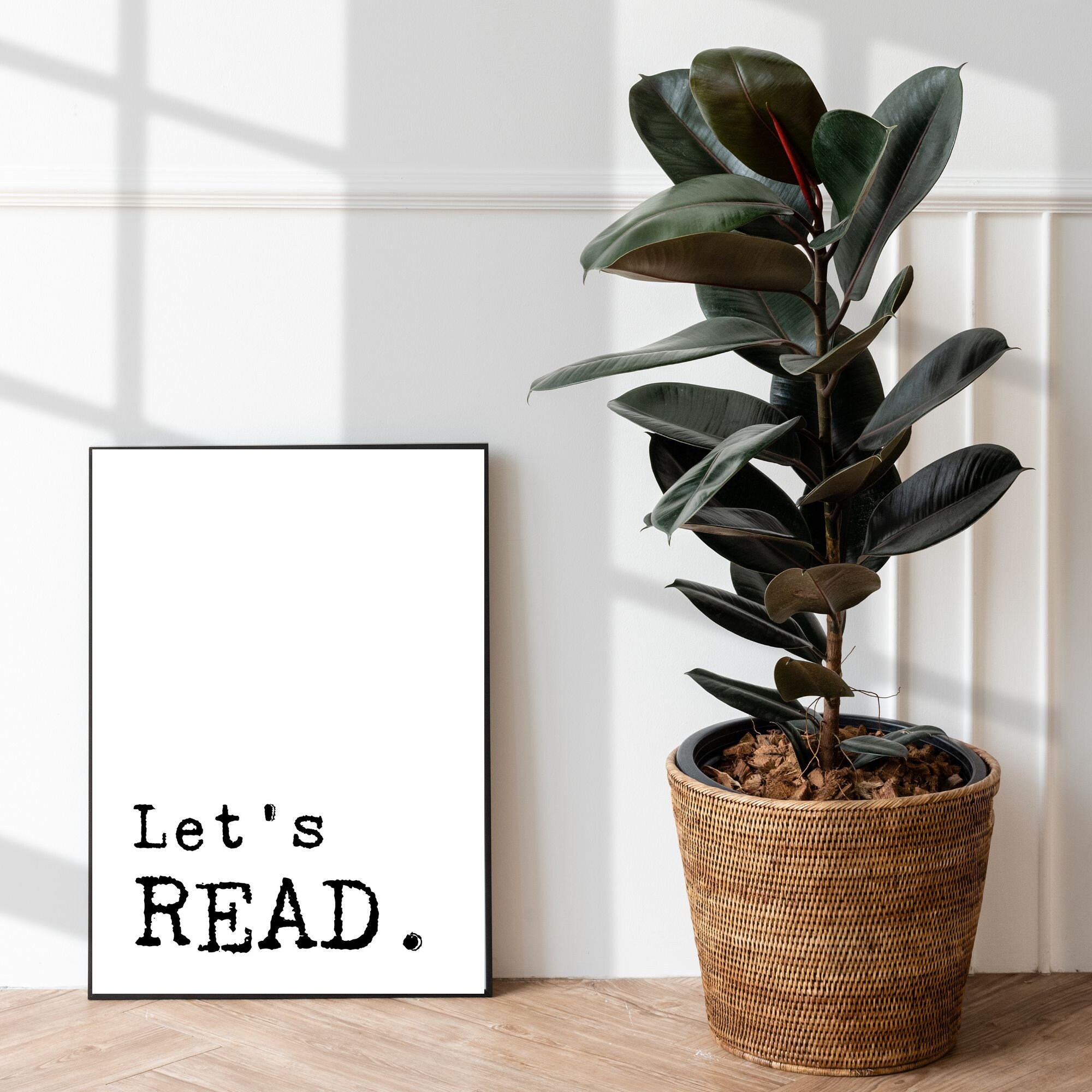 Let's Read Sign, Read Print, Reading Poster, Reading Room Decor ...