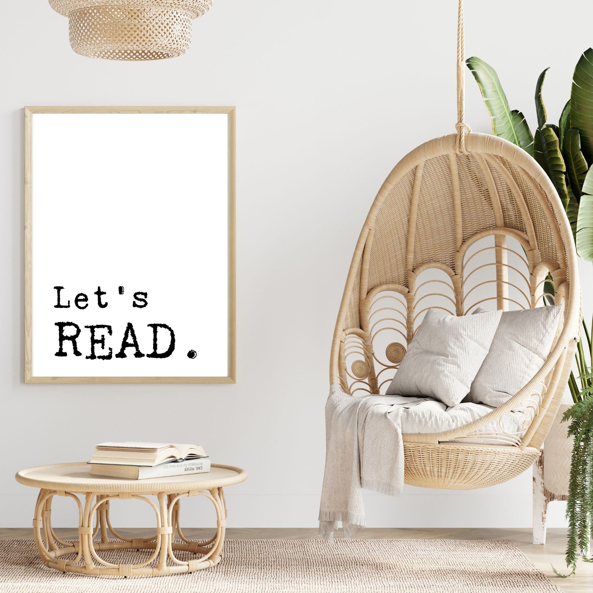 Let's Read Poster.pdf Let's Read Sign Read Print Reading Poster Reading Room - Etsy