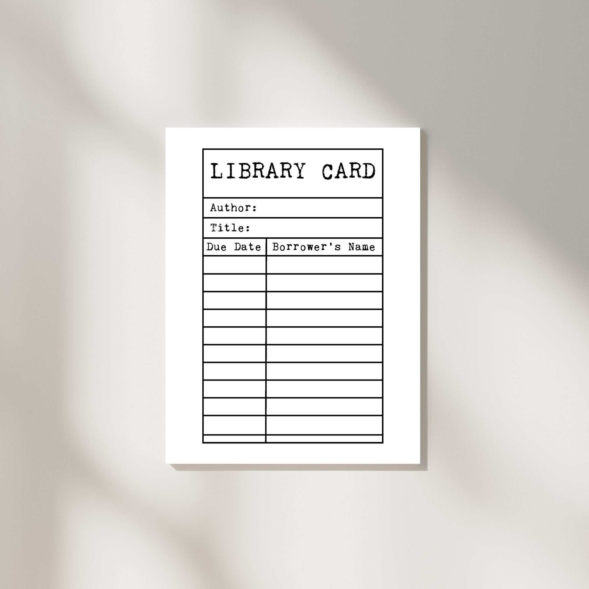 Library Card Print Library Art - Il Fullxfull.5629095240 9fj5 