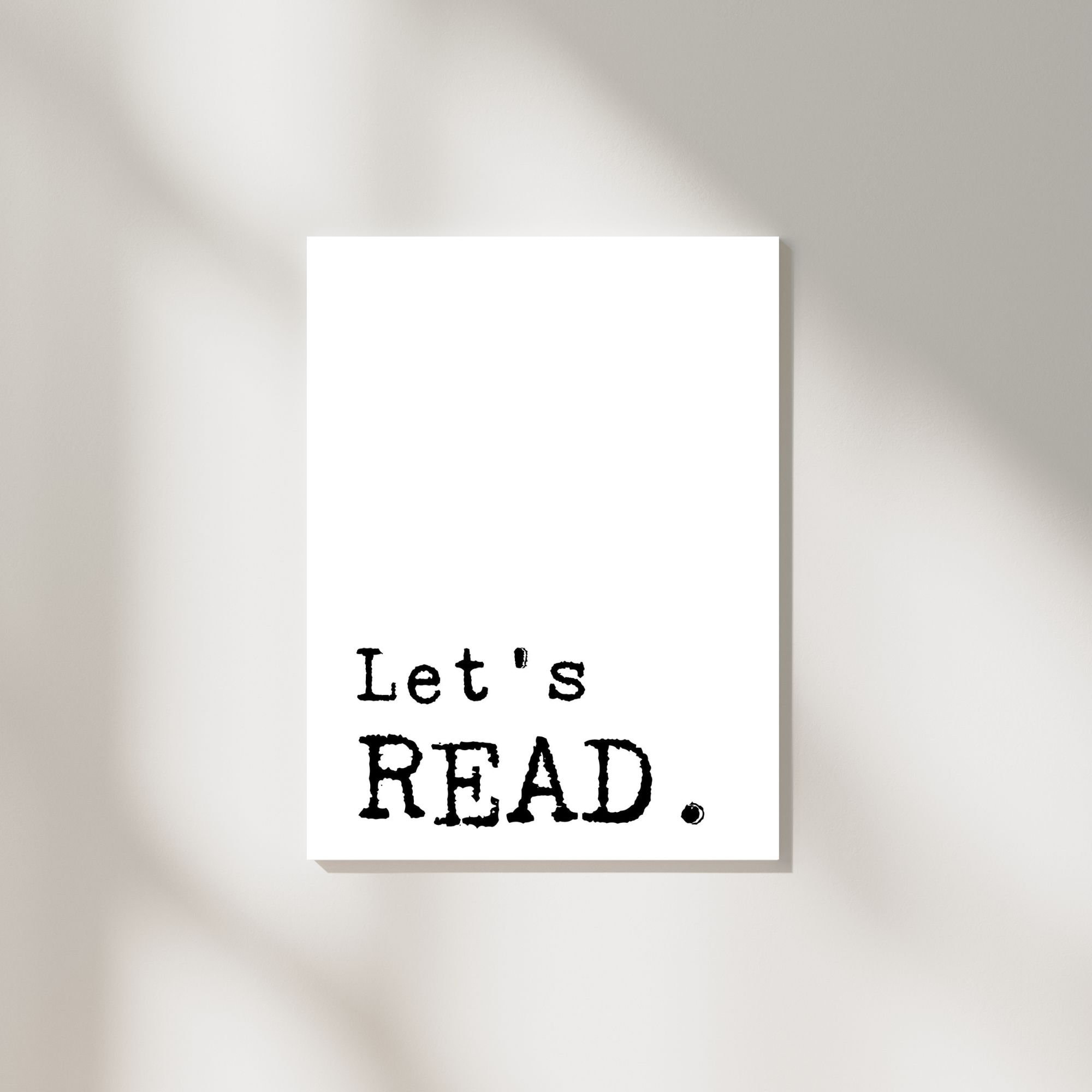 Stiker Let's Read Let's Read Sign, Read Print, Reading Poster, Reading Room Decor ...