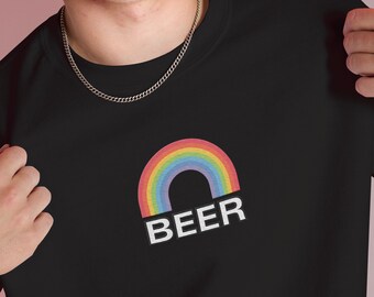 Rainbow Beer Embroidered Sweatshirt