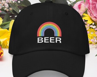 Rainbow Beer Embroidered Hat