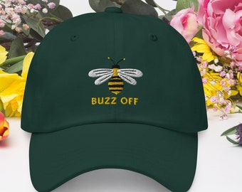 Buzz Off Bumble Bee Embroidered Hat