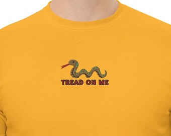 Tread on Me Snake Embroidered Tee