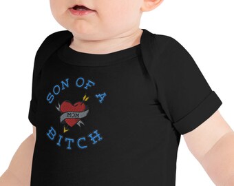 Son of a Bitch Embroidered Kids Onesie or Tee