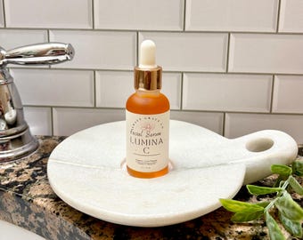 Organic vitamin-C Facial Serum: Rosehip, Sea Buckthorn, Argan Oil, vitamin c face oil, facial serum, vegan skincare, crystal infused, gifts