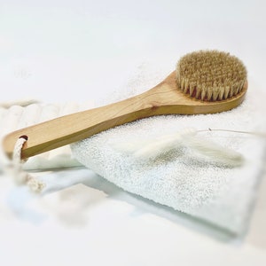 Dry Body Brush sisal dry brush body natural skincare self care products bridesmaids gift idea for her exfoliating body brush gift for mom