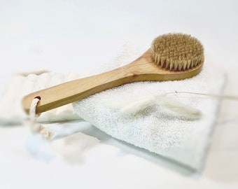 Dry Body Brush sisal dry brush body natural skincare self care products bridesmaids gift idea for her exfoliating body brush gift for mom