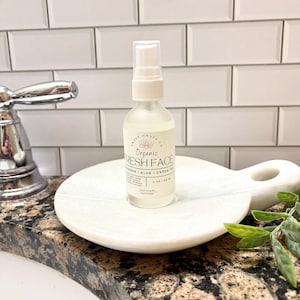 Face toner, facial mist, toning mist, organic toner, organic skincare, moisturizing mist, facial spray, natural skincare, crystal infused