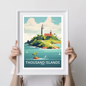 THOUSAND ISLANDS, Printable, Travel Poster, Poster Print, Digital Art, Instant Download, Printable, Home Decor, Gift For Her, Gift For Him