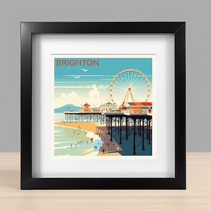 Brighton Travel Poster, DIGITAL DOWNLOAD Gift for Travelers, Printable Art, Large Wall Art, Jpg Files, Classic Wall Art For Home And Office