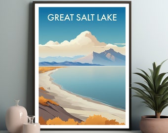 Salt Lake-reisposter op maat gemaakte muurkunst DIGITALE DOWNLOAD Afdrukbare muurkunst