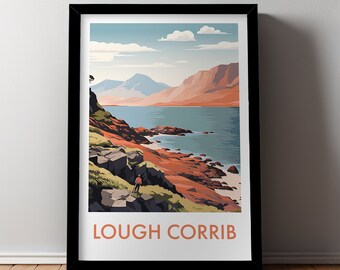 Lough Corrib DIGITAL DOWNLOAD Ireland Landscape Poster Coastal Wall Art Printable Wall Art