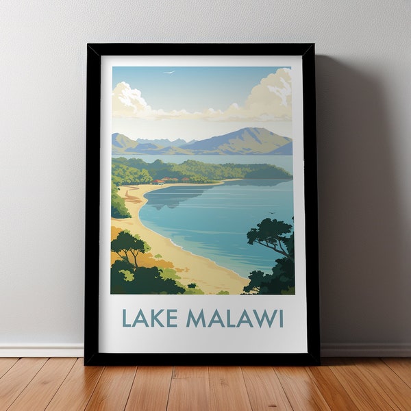 Printable LAKE MALAWI Poster, Digital Download, Home Decor, Wall Art, Home Decor, Digital Art, Printable, Gift For Her, Gift For Him