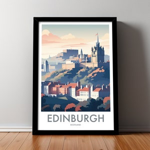 EDINBURGH Printable Travel Poster, Scotland Wall Art, Home Decor, Digital Art Gift, Printable Poster, Gifts For Her, Gifts For Him