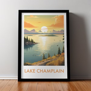 LAKE CHAMPLAIN Poster, Digital Download, Home Decor, Home Decor, Digital Art, Printable, Lake Picture, Gift For Her, Gift For Him