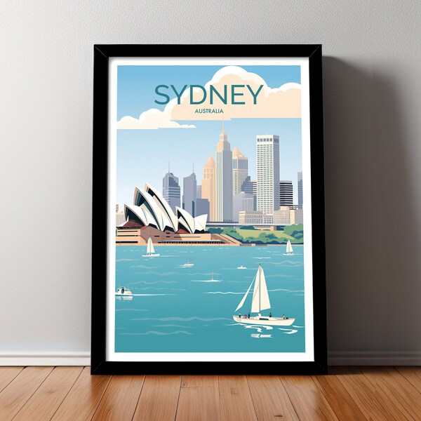 SYDNEY PRINTABLE Poster, Australia, Travel Poster, Wall Art, Home Decor, Instant Download, Home Decor, Gift For Her, Gift For Him