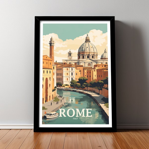 Printable ROME Travel Poster, Italy Poster, Perfect Gift, Poster Print, Home Decor, Quality Digital Downloads, Gift For Her, Gift For Him