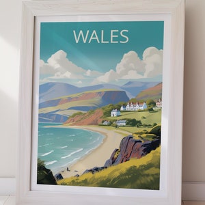 Wales Poster, DIGITAL DOWNLOAD, Printable Wall Art, Large Files, Travel Poster Print, JPG Files, Instant Home Decor, Large Sizes