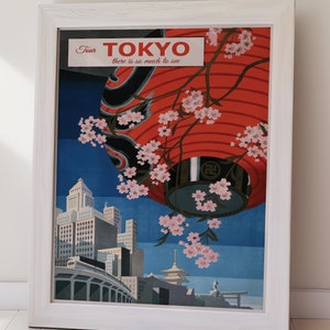 TOUR TOKYO Vintage Art, Japan, Easy Digital Downloads, Wall Art, Home Decor, Travel Art, Holiday, Gift For Her, Gift For Him