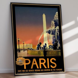 Paris VINTAGE Poster, Downloadable Art, Home Decor, Wall Decoration, Printable Art, Travel Poster, Gifts For Her, Gifts For Him