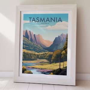 TASMANIA Printable Poster, Australia, Travel Art, Poster Print, Art Gift, Wall Art, Home Decor Gift, Wall Art, Gift For Her, Gift For Him