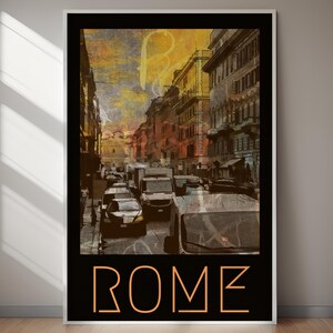 ROME ヴィンテージ 印刷可能ポスター、デジタルダウンロード、インスタントダウンロード、ホームデコレーション、ホリデーギフト、彼女へのギフト、彼へのギフト
