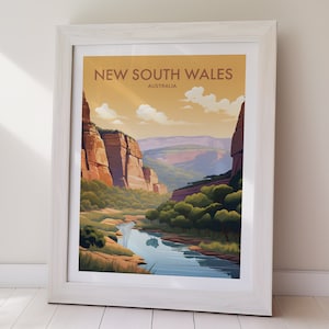 NEW SOUTH WALES Printable Travel Poster, Australia, Various Sizes, Wall Art, Home Decor, Art Gift, Gift For Her, Gift For Him