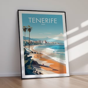 Tenerife Travel Poster Printable Wall Art Canary Islands Print Digital Download Tenerife Artwork Home Decor Modern Printable