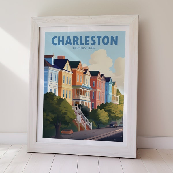 CHARLESTON Poster, US City, Digital Download, Wall Art, Wanderlust, Gift, Holiday, Travel, Gift, Gift For Her, Gift For Him, Holiday Gift