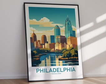 PHILADELPHIA Poster, US City, Travel Poster, Digital Download, Wall Art, Wall Art, Gift, Holiday, Travel, Gift, Gift For Her, Gift For Him