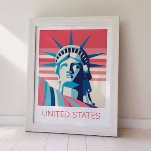 UNITED STATES Travel Poster, DIGITAL Download, Printable Wall Art, Travel Poster Print, Large Art, Jpg Files, Art Print, Instant Decor