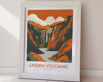 Lassen Volcanic National Park DIGITAL DOWNLOAD Poster California Travel Art