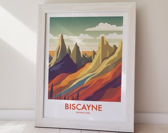 Biscayne National Park DIGITAL DOWNLOAD Travel Poster Florida Landscape Art