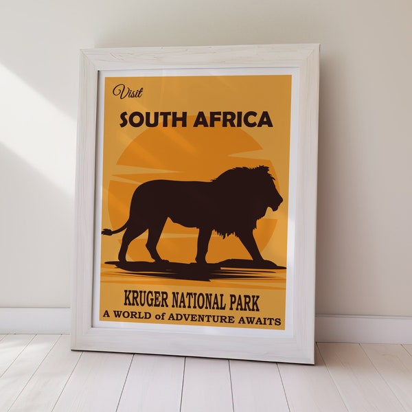 Visit South Africa PRINTABLE Poster, Classic Print, Digital Download, Instant Download, Home Decor, Holiday Gift, Gift For Her, Gift For Him