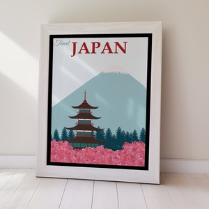 TRAVEL JAPAN DRUCKBARE Poster, Japan, einfache digitale Downloads, Wandkunst, Wohnkultur, Reisekunst, Urlaub, Geschenk für sie, Geschenk für ihn