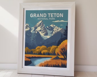 Grand Teton National Park DIGITAL DOWNLOAD Print Wyoming Landscape Art