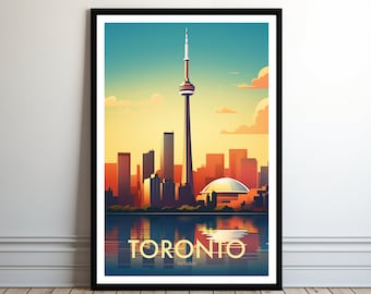 Printable TORONTO Poster, Canada, Travel Art, Wall Art, Poster Print, Travel, Home Decor, Travel Poster, Gift, Gift For Her, Gift For Him