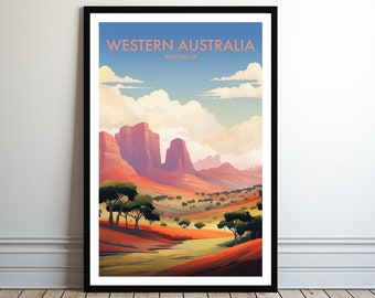 PRINTABLE WESTERN AUSTRALIA Poster, Australia, Travel Art, Print, Poster Print, Art, Gift, Wall Art, Home Decor, Gift For Her, Gift For Him