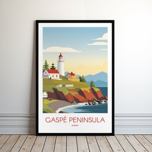 GASPE PENINSULA Printable Poster, Travel Art, Digital Art, Wall Art, Instant Download, Printable, Home Decor, Gift For Her, Gift For Him