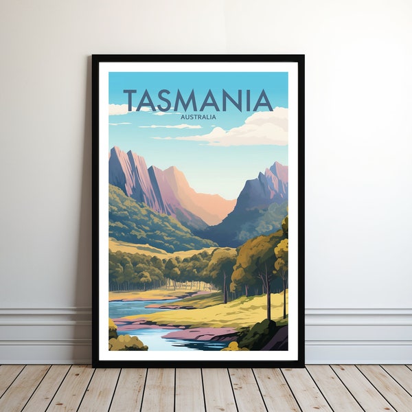 TASMANIA Poster, Australia, Travel Art, Print, Poster Print, Art, Gift, Wall Art, Home Decor, Gift, Wall Art, Gift For Her, Gift For Him
