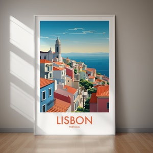 PRINTABLE Lisbon Poster, Portugal, Travel Art, Print, Poster Print, Gift, Wall Art, Home Decor, Gift, Wall Art, Gift For Her, Gift For Him