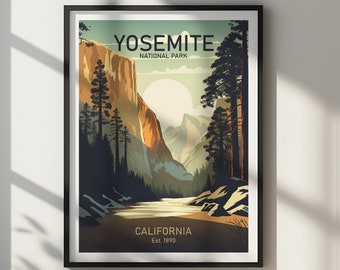PRINTABLE YOSEMITE National Park Poster, Travel Art, Print, Poster Print, Home Decor, Gift, Print, Wall Art, Gift For Her, Gift For Him