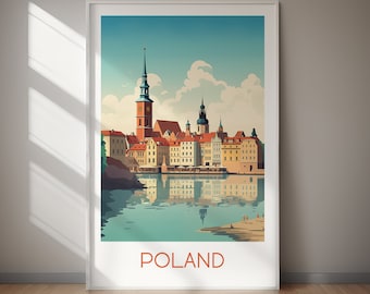 POLAND Printable Travel Poster, Poster Print, Digital Art, Wall Art, Instant Download, Home Decor, Gift For Her, Gift For Him