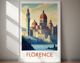 Pôster digital de Florença, Itália, para download. Arte de viagem para imprimir e decorar sua parede.
